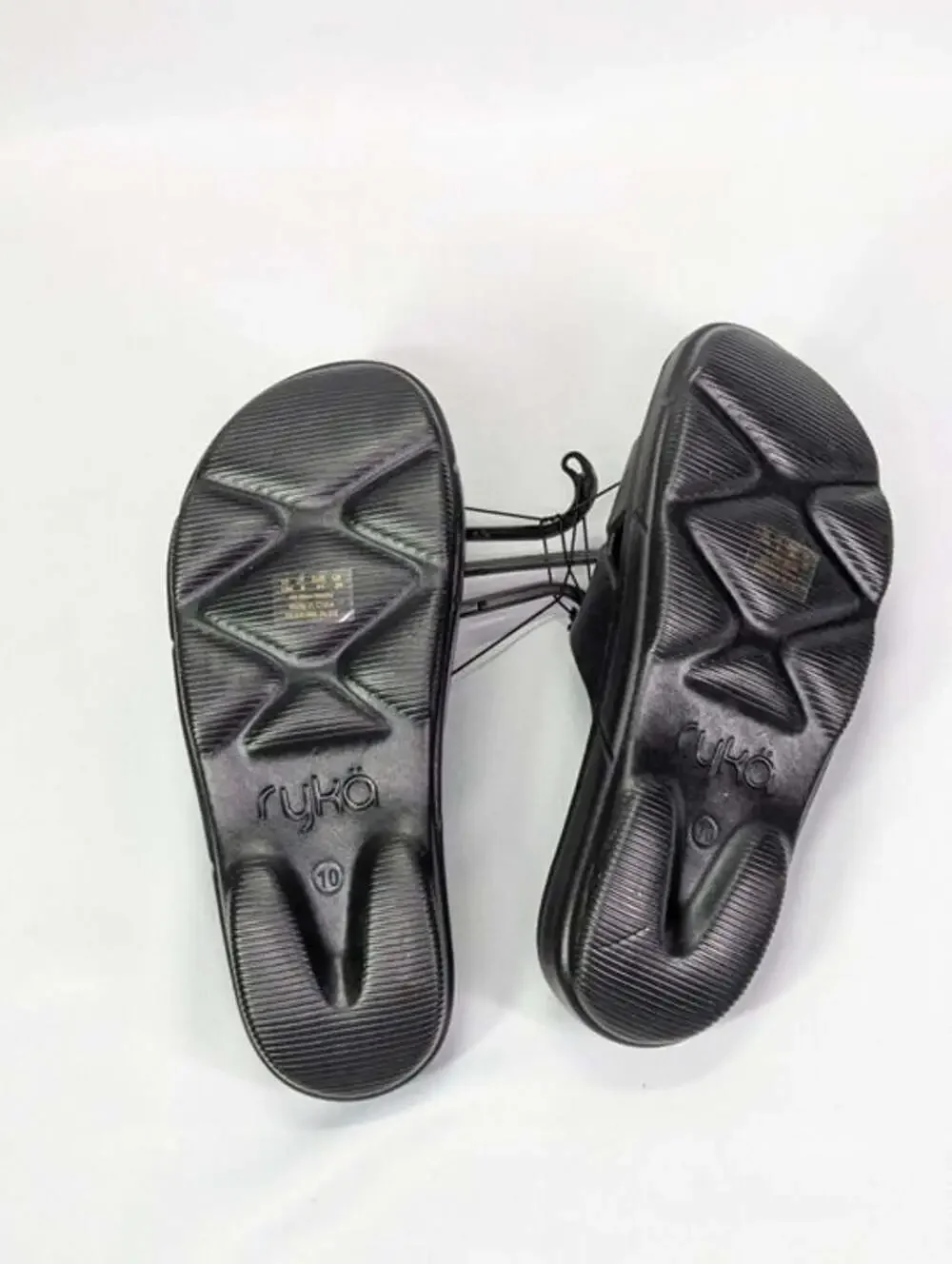 Ryka Women's Restoreslide Recovery Slide in Black Size 10 M (MSRP $50)